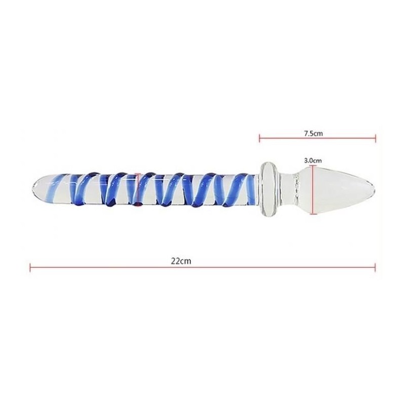 Plug en verre Double Scepter 20.2 x 3cm Plug en verre Double Scepter 20.2 x 3cm