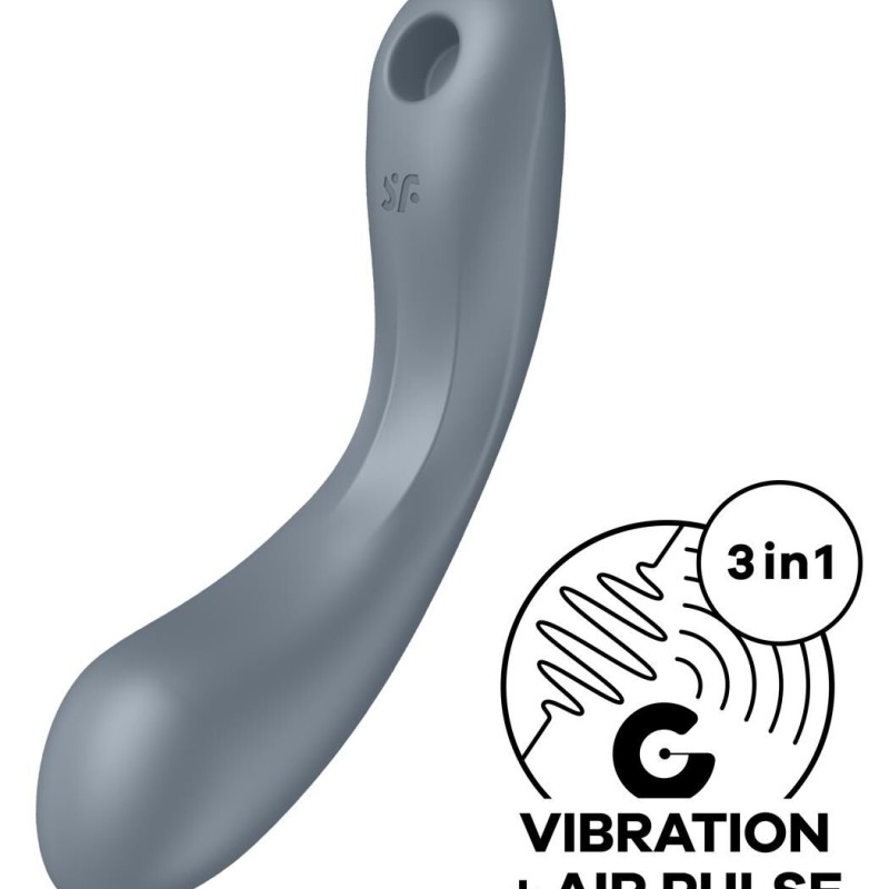Stimulateur de clitoris Curvy Trinity 1 Satisfyer Gris Stimulateur de clitoris Curvy Trinity 1 Satisfyer Gris