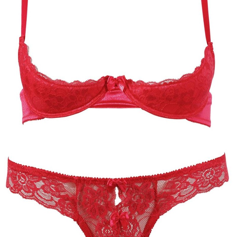 soutiengorge demi seins et son string ouvert assorti de la collection cottelli lingerie sexy. soutiengorge demi seins et son string ouvert assorti de la collection cottelli lingerie sexy.