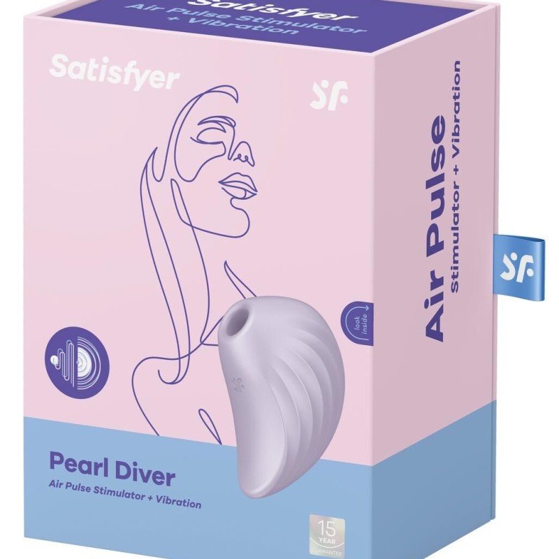 Stimulateur de clitoris Pearl Diver Satisfyer Mauve Stimulateur de clitoris Pearl Diver Satisfyer Mauve