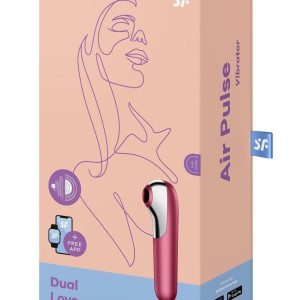 Stimulateur de clitoris + Vibromasseur Dual Love Rouge Stimulateur de clitoris + Vibromasseur Dual Love Rouge