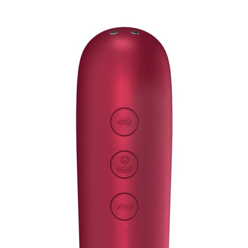Stimulateur de clitoris + Vibromasseur Dual Love Rouge Stimulateur de clitoris + Vibromasseur Dual Love Rouge
