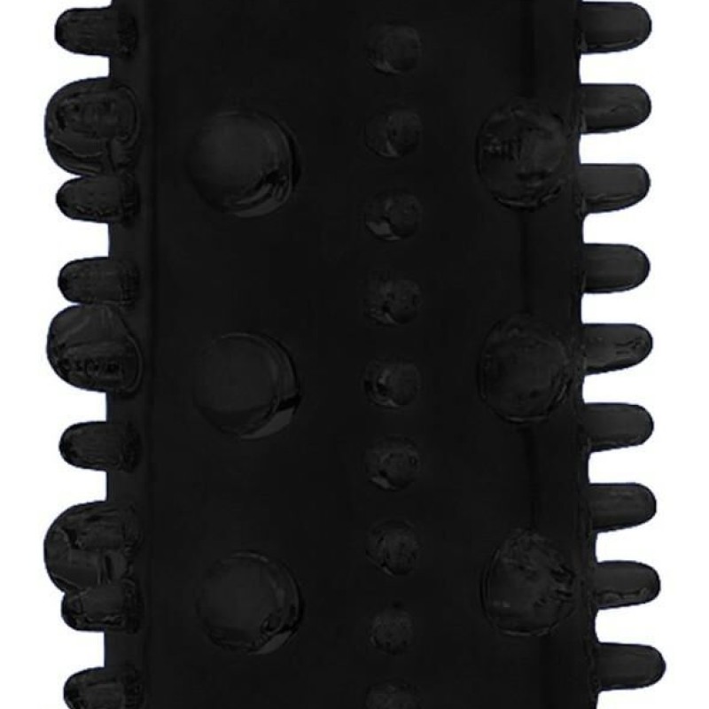 Etuis Texture Relief pour pénis Noir Etuis Texture Relief pour pénis Noir