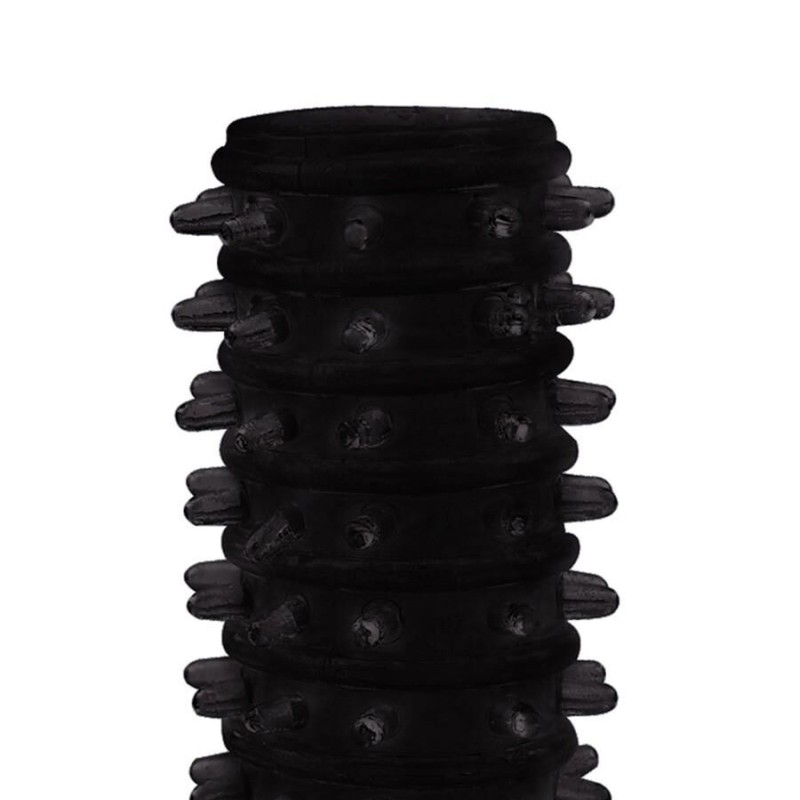 Etuis Texture Relief pour pénis Noir Etuis Texture Relief pour pénis Noir