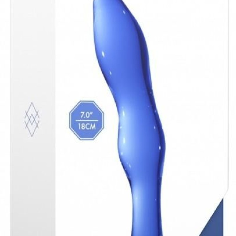 Gode en verre Gallant Bleu 16 x 3.4cm Gode en verre Gallant Bleu 16 x 3.4cm