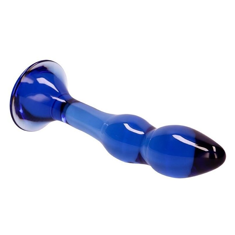 Gode en verre Gallant Bleu 16 x 3.4cm Gode en verre Gallant Bleu 16 x 3.4cm