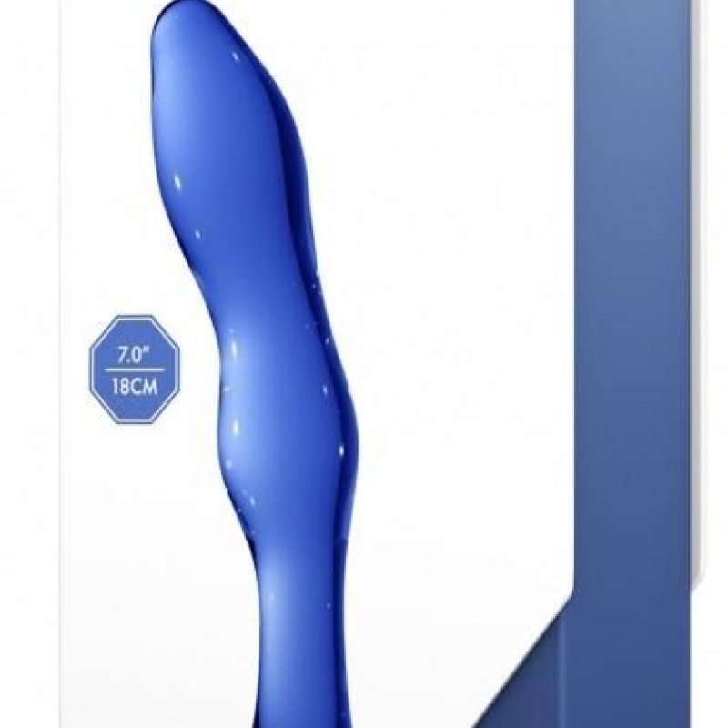 Gode en verre Gallant Bleu 16 x 3.4cm Gode en verre Gallant Bleu 16 x 3.4cm