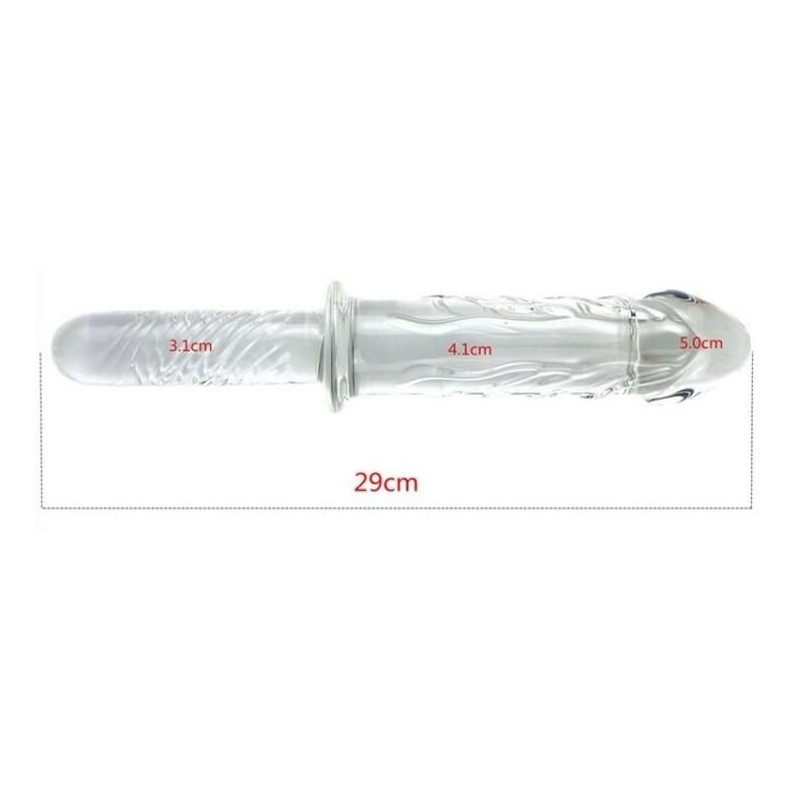 Gode Poignée en verre Ice King 16.5 x 5.2cm Gode Poignée en verre Ice King 16.5 x 5.2cm