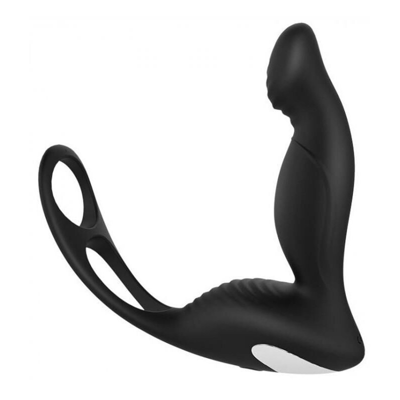 Plug avec Cockring Langer P-Spot 10 x 3 cm Plug avec Cockring Langer P-Spot 10 x 3 cm
