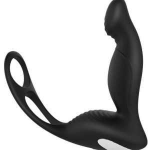Plug avec Cockring Langer P-Spot 10 x 3 cm Plug avec Cockring Langer P-Spot 10 x 3 cm