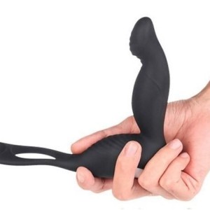 Plug avec Cockring Langer P-Spot 10 x 3 cm Plug avec Cockring Langer P-Spot 10 x 3 cm