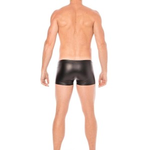 boxer noir en simili cuir dans un tissu souple et confortable boxer noir en simili cuir dans un tissu souple et confortable