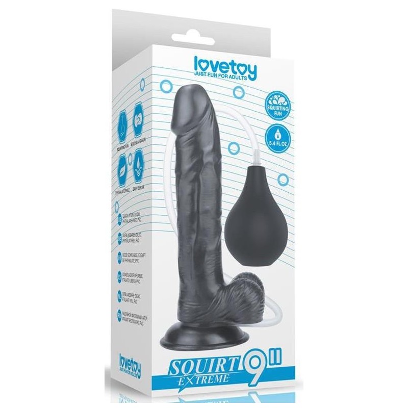 Gode éjaculateur Squirt 20 x 4.5cm Noir Gode éjaculateur Squirt 20 x 4.5cm Noir
