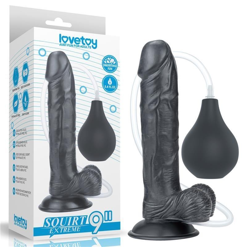 Gode éjaculateur Squirt 20 x 4.5cm Noir Gode éjaculateur Squirt 20 x 4.5cm Noir