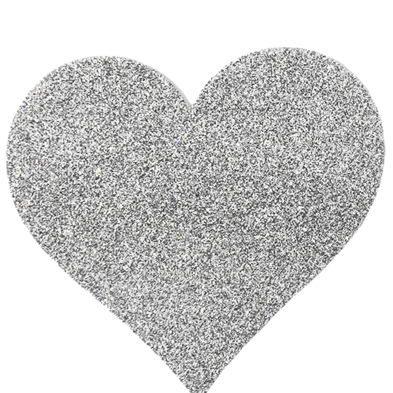Caches tétons coeur pailleté blanc - BeLily Accessories Caches tétons coeur pailleté blanc - BeLily Accessories