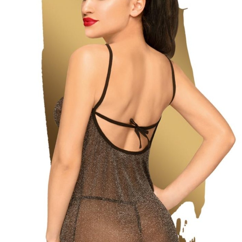 robe noire en résille semi transparente de votre collection lingerie penthouse. robe noire en résille semi transparente de votre collection lingerie penthouse.