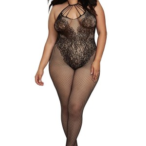 Combinaison grande taille dans un style body résille Combinaison grande taille dans un style body résille