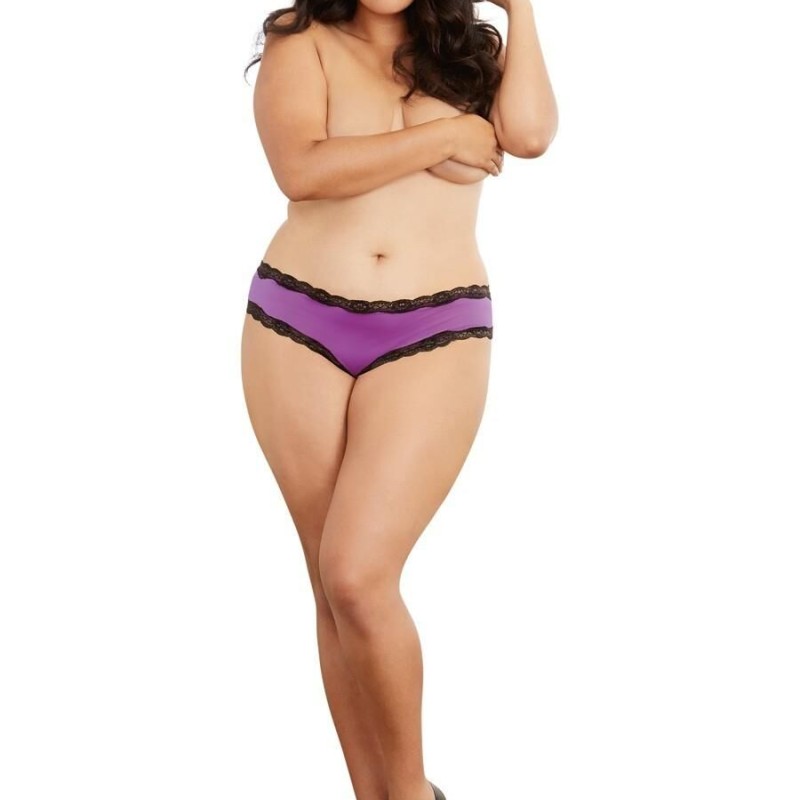 Panty sexy violet en dentelle grande taille Panty sexy violet en dentelle grande taille