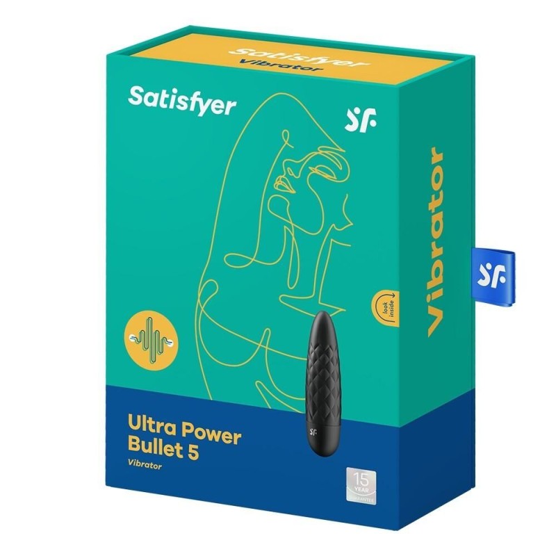 Vibromasseur noir USB Ultra Power Bullet 5 Satisfyer Vibromasseur noir USB Ultra Power Bullet 5 Satisfyer