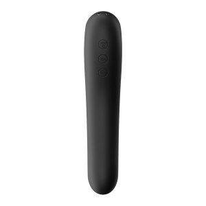 2 en 1 Stimulateur de clitoris et vibromasseur connecté USB noir Dual Kiss Satisfyer - CC597797 2 en 1 Stimulateur de clitoris et vibromasseur connecté USB noir Dual Kiss Satisfyer - CC597797