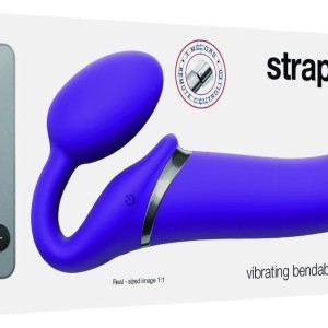Gode vibrant Strap-On 3 Moteurs L 16 x 3.7 cm Violet Gode vibrant Strap-On 3 Moteurs L 16 x 3.7 cm Violet