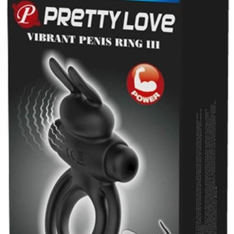 Cockring vibrant Dick Rabbit Petty Love 25mm Noir Cockring vibrant Dick Rabbit Petty Love 25mm Noir