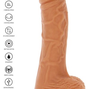 Gode réaliste vibrant à poussée Naked Real 16.5 x 4cm Gode réaliste vibrant à poussée Naked Real 16.5 x 4cm
