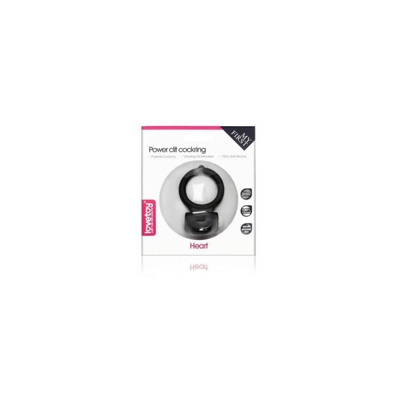 Anneau Vibrant Power Clit HEART – Noir Anneau Vibrant Power Clit HEART – Noir