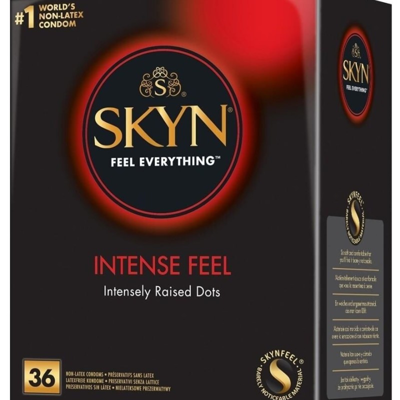 Préservatifs perlés sans latex Skyn Intense Feel x36 Préservatifs perlés sans latex Skyn Intense Feel x36