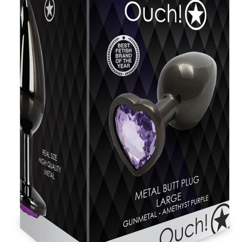 Bijou anal Heart Gem L 8 x 4cm Noir-Violet Bijou anal Heart Gem L 8 x 4cm Noir-Violet