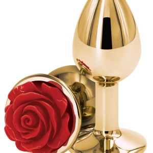 Plug Bijou Rear S 6 x 2.7cm Doré-Rouge Plug Bijou Rear S 6 x 2.7cm Doré-Rouge