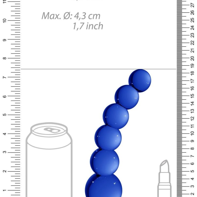 Gode en verre Planets Bleu 18 x 4.3 cm Gode en verre Planets Bleu 18 x 4.3 cm