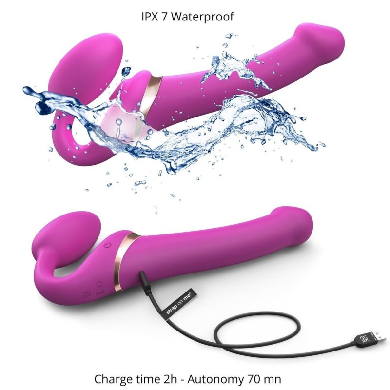 Dildo Multi Orgasm Strap-On-Me M 15 x 3.8cm Fuchsia Dildo Multi Orgasm Strap-On-Me M 15 x 3.8cm Fuchsia