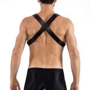 Harnais homme simili cuir croisé dans le dos - Lookme Harnais homme simili cuir croisé dans le dos - Lookme