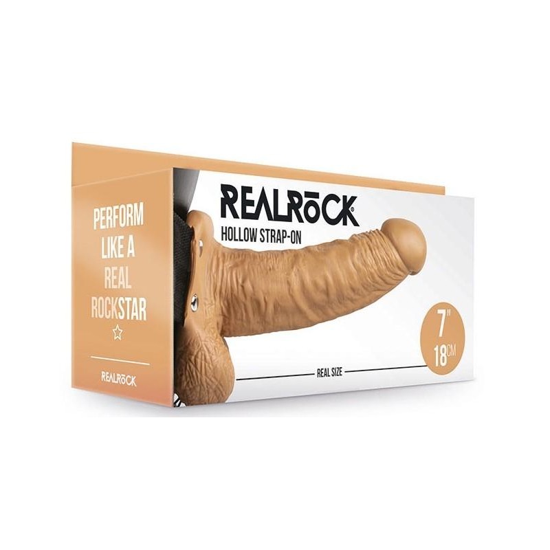 Gode ceinture creux Hollow Strap On RealRock 18 x 4.5cm Latino Gode ceinture creux Hollow Strap On RealRock 18 x 4.5cm Latino