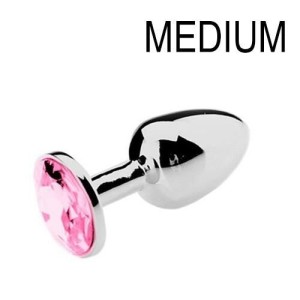 Plug Bijou Strass Rose - MEDIUM 7 x 3.4cm Plug Bijou Strass Rose - MEDIUM 7 x 3.4cm