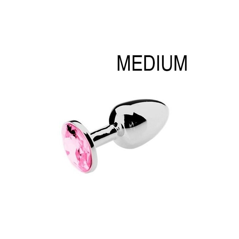 Plug Bijou Strass Rose - MEDIUM 7 x 3.4cm Plug Bijou Strass Rose - MEDIUM 7 x 3.4cm