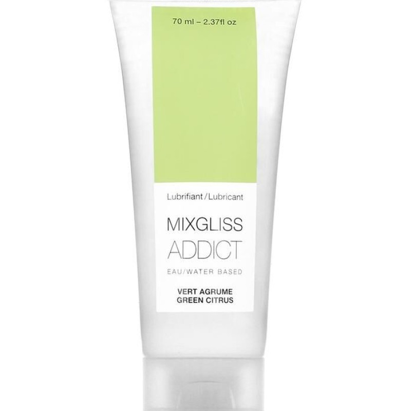 lubrifiant mixgliss, collection sensualité, fraicheur et sérénité avec ce lubrifiant addict vert agrumes