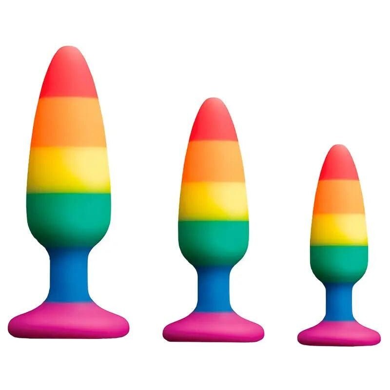 Plug Arc-en-Ciel Hiperloo Wooomy - Couleurs et Plaisir Anal sur OhMyGodz.fr