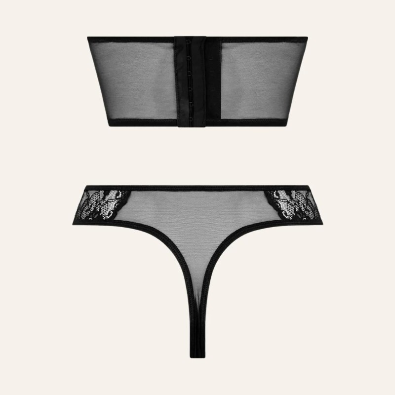 Ensemble de Lingerie Bustier & String Tiara - Élégance Sensuelle Ensemble de Lingerie Bustier & String Tiara - Élégance Sensuelle