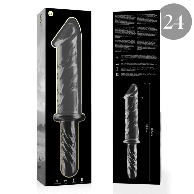NEBULA SERIES BY IBIZA - MODÈLE 24 GODE EN VERRE BOROSILICATE CLAIR 28.5 CM -O- 5 CM NEBULA SERIES BY IBIZA - MODÈLE 24 GODE EN VERRE BOROSILICATE CLAIR 28.5 CM -O- 5 CM