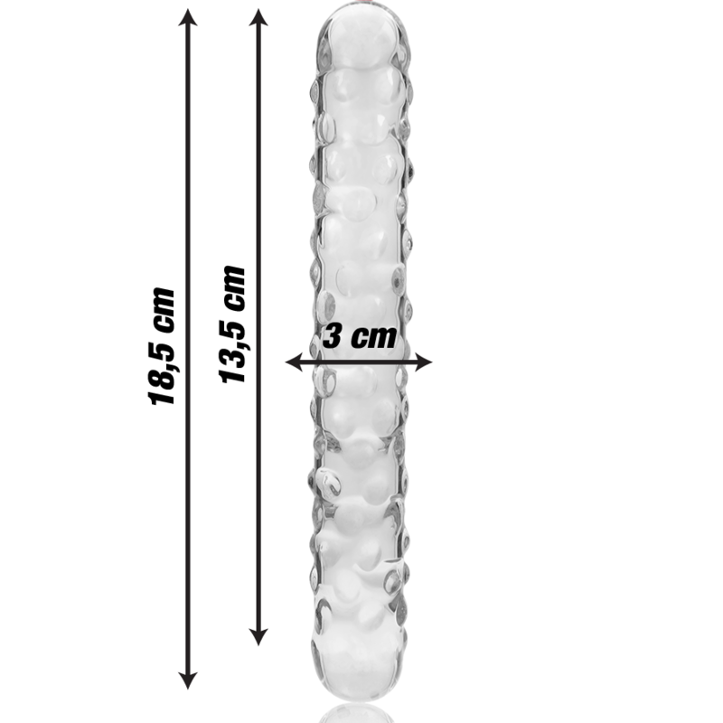 NEBULA SERIES BY IBIZA - MODÈLE 15 GODE EN VERRE BOROSILICATE CLAIR 18.5 CM -O- 3 CM NEBULA SERIES BY IBIZA - MODÈLE 15 GODE EN VERRE BOROSILICATE CLAIR 18.5 CM -O- 3 CM
