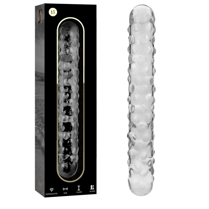 NEBULA SERIES BY IBIZA - MODÈLE 15 GODE EN VERRE BOROSILICATE CLAIR 18.5 CM -O- 3 CM NEBULA SERIES BY IBIZA - MODÈLE 15 GODE EN VERRE BOROSILICATE CLAIR 18.5 CM -O- 3 CM