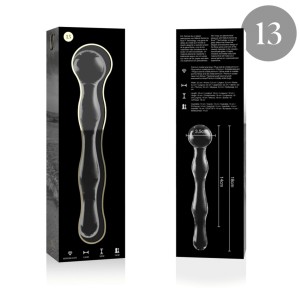 NEBULA SERIES BY IBIZA - MODÈLE 13 GODE EN VERRE BOROSILICATE CLAIR 18 CM -O- 3.5 CM NEBULA SERIES BY IBIZA - MODÈLE 13 GODE EN VERRE BOROSILICATE CLAIR 18 CM -O- 3.5 CM