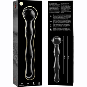 NEBULA SERIES BY IBIZA - MODÈLE 13 GODE EN VERRE BOROSILICATE CLAIR 18 CM -O- 3.5 CM NEBULA SERIES BY IBIZA - MODÈLE 13 GODE EN VERRE BOROSILICATE CLAIR 18 CM -O- 3.5 CM