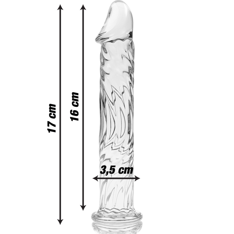 NEBULA SERIES BY IBIZA - MODÈLE 12 GODE EN VERRE BOROSILICATE CLAIR 17 CM -O- 3.5 CM NEBULA SERIES BY IBIZA - MODÈLE 12 GODE EN VERRE BOROSILICATE CLAIR 17 CM -O- 3.5 CM