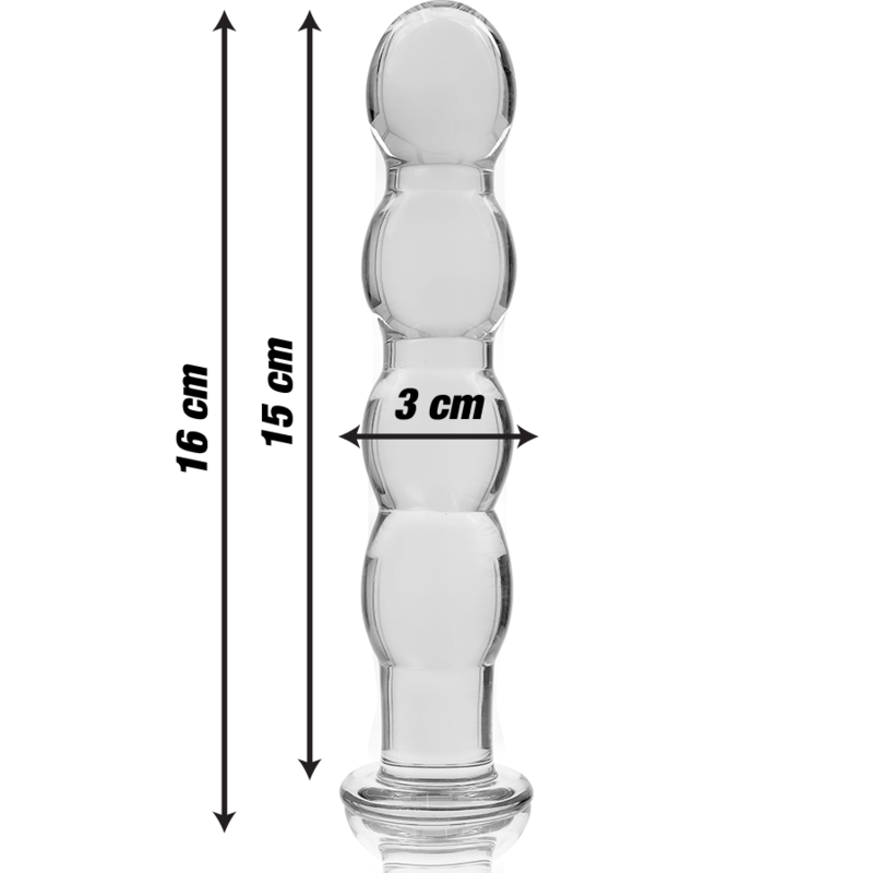 NEBULA SERIES BY IBIZA - MODÈLE 10 GODE EN VERRE BOROSILICATE CLAIR 16.5 CM -O- 3.5 CM NEBULA SERIES BY IBIZA - MODÈLE 10 GODE EN VERRE BOROSILICATE CLAIR 16.5 CM -O- 3.5 CM