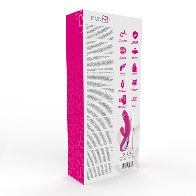 MORESSA - TROY RECHARGEABLE EN SILICONE PREMIUM MORESSA - TROY RECHARGEABLE EN SILICONE PREMIUM
