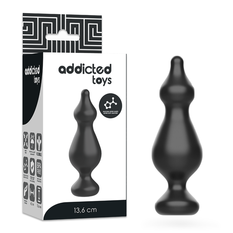 ADDICTED TOYS - PLUG SEXUEL ANAL 13.6 CM NOIR ADDICTED TOYS - PLUG SEXUEL ANAL 13.6 CM NOIR