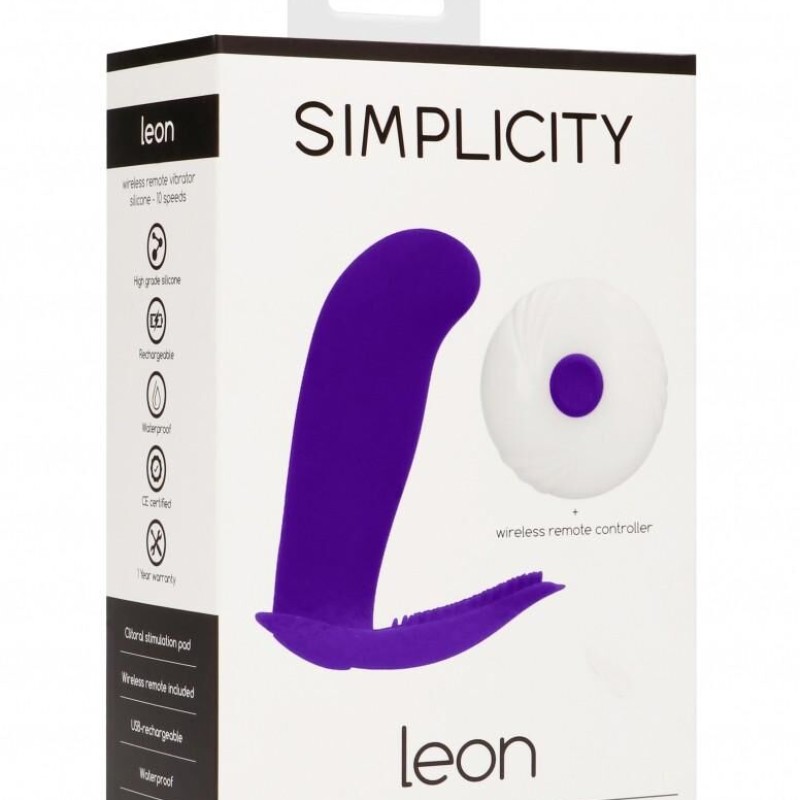 Stimulateur vibrant LEON 8.5 x 3cm Violet Stimulateur vibrant LEON 8.5 x 3cm Violet